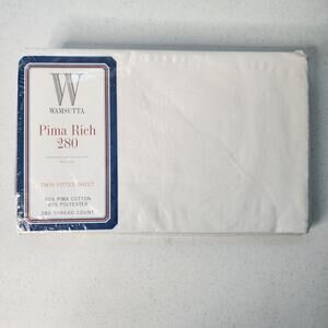 Wamsutta Pima Rich 280 Thread Count Twin Fitted Sheet Ivory New In Package